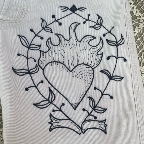 Vintage Upcycled handmade artwork jeans - Picture 6 of 12